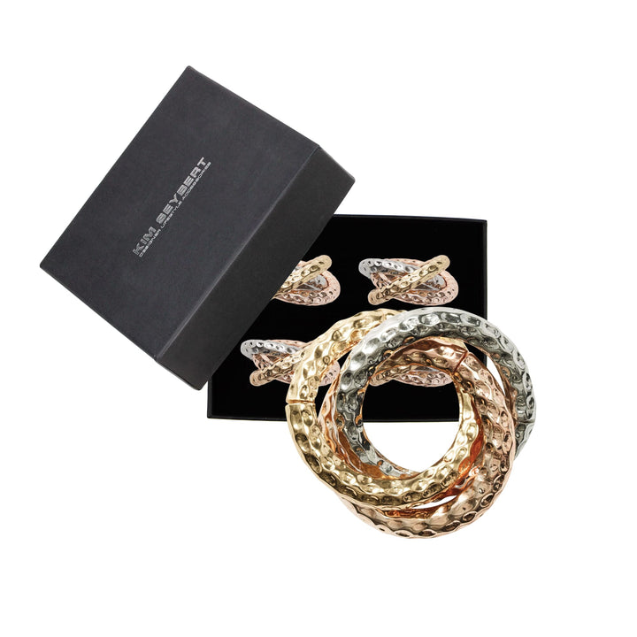 Trinity Napkin Ring in Multi - Set of 4 in a Gift Box