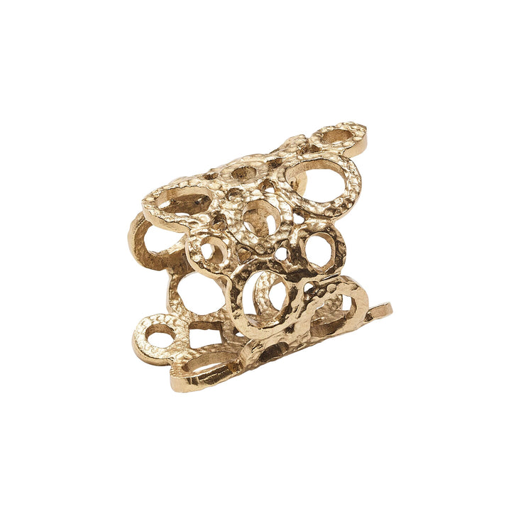Kim Seybert Orbit Napkin Ring in Gold - Set of 4
