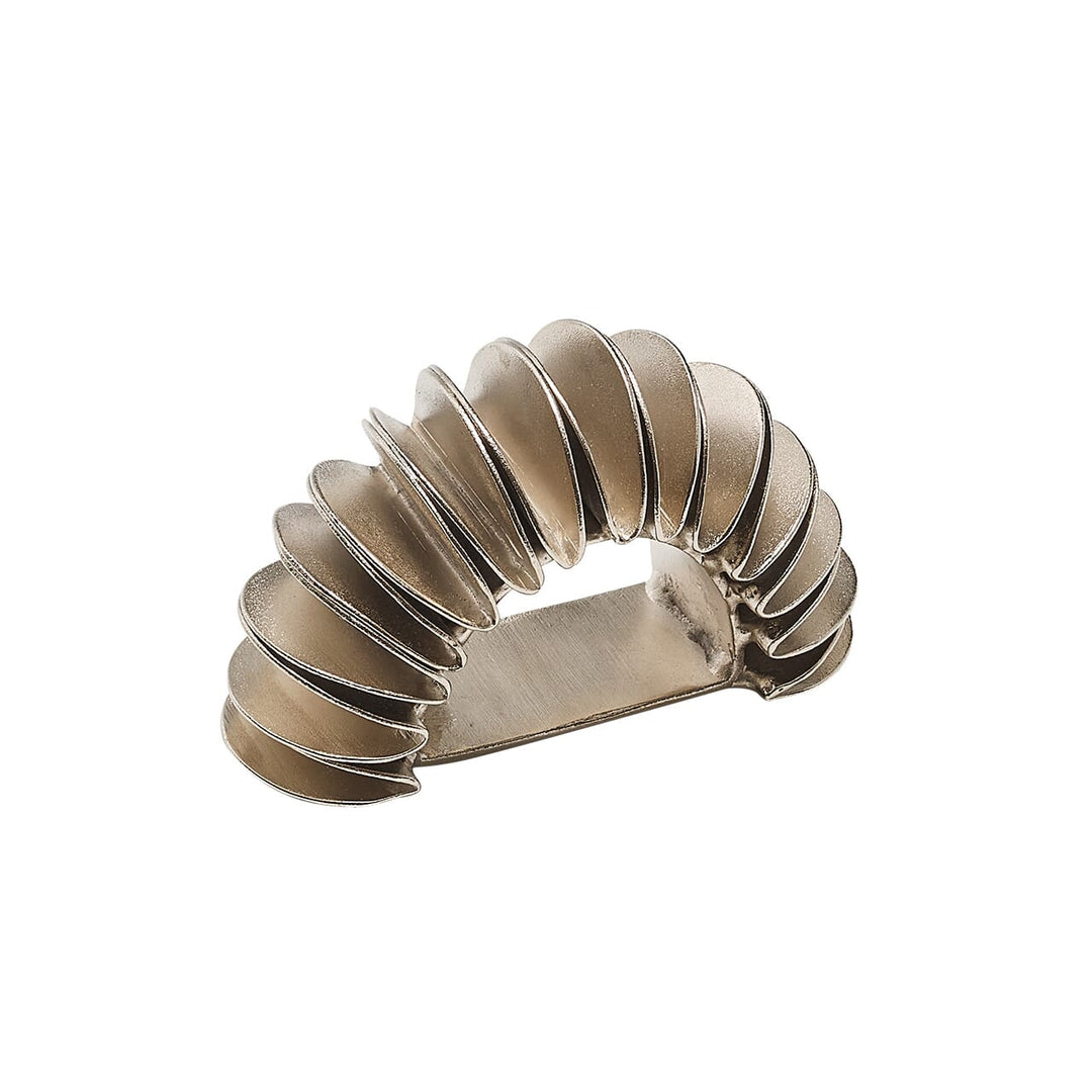 Kim Seybert Demilune Napkin Ring in Silver Set of 4