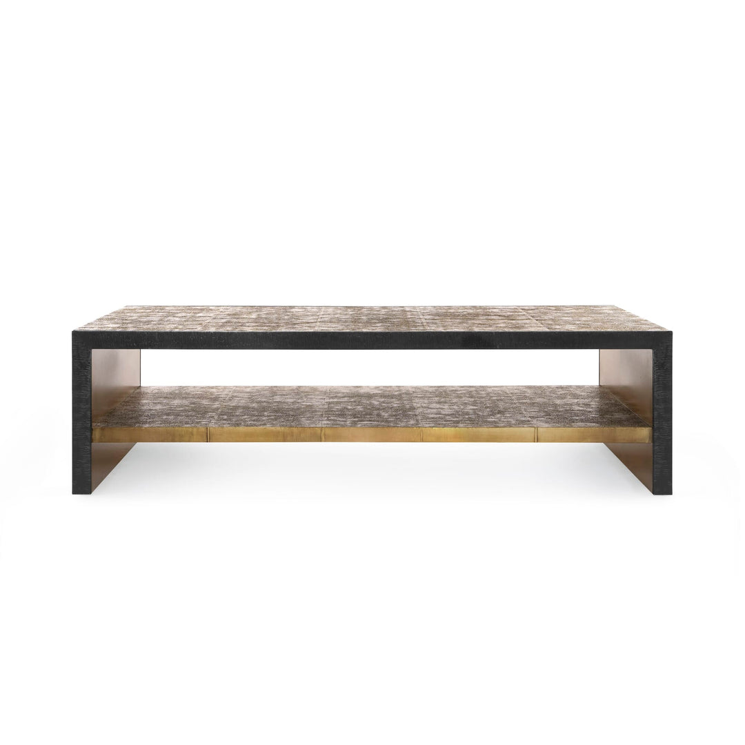 Odeon Coffee Table/Bench in  Antique Brass and Dark Bronze