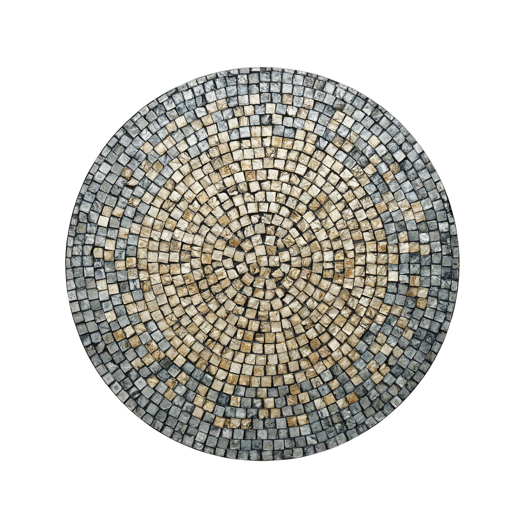 Shell Mosaic Placemat in Gray & Taupe - Set of 4