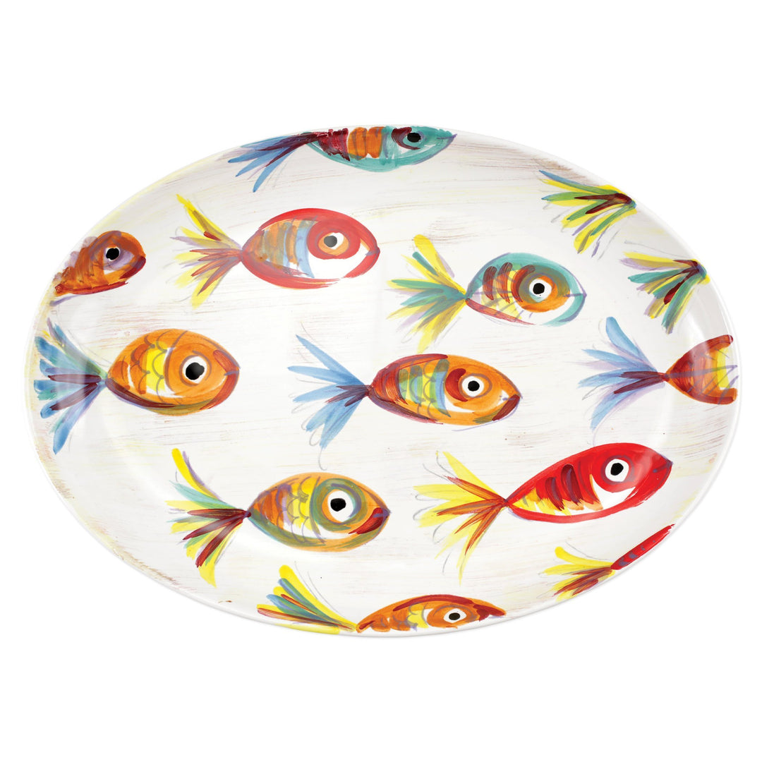 Vietri Pesci Colorati Oval Platter