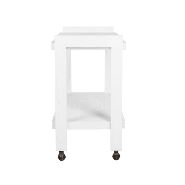 Minimalist Bar Cart In White Washed Oak