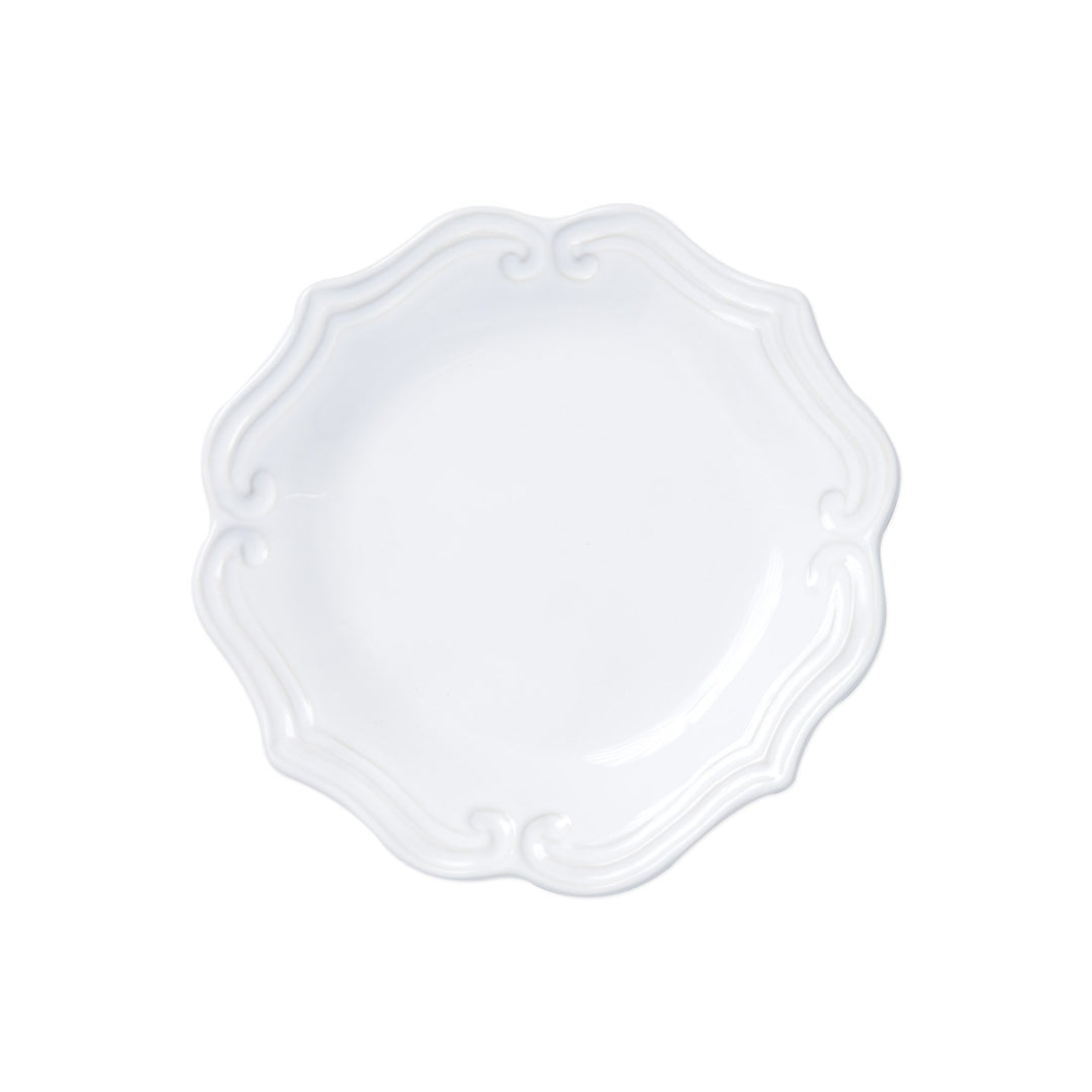 Vietri Incanto Stone White Baroque Salad Plate