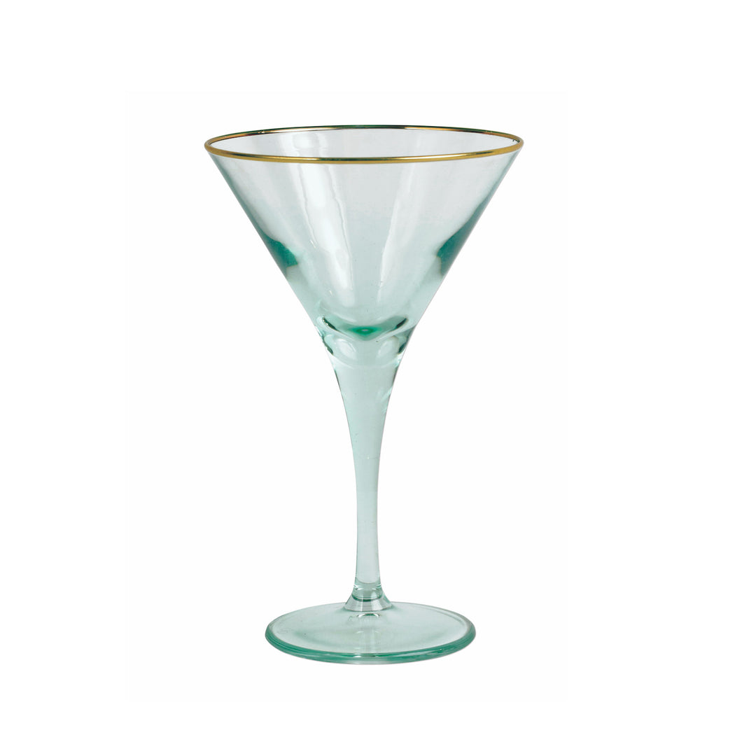 Vietri Rainbow Martini Glass - Green - Set of 6