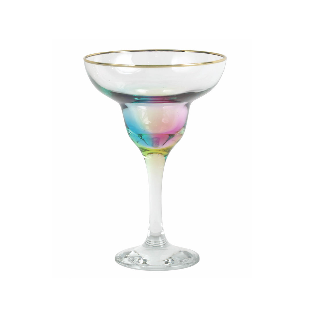Vietri Rainbow Margarita Glass - Muli-colored - Set of 6
