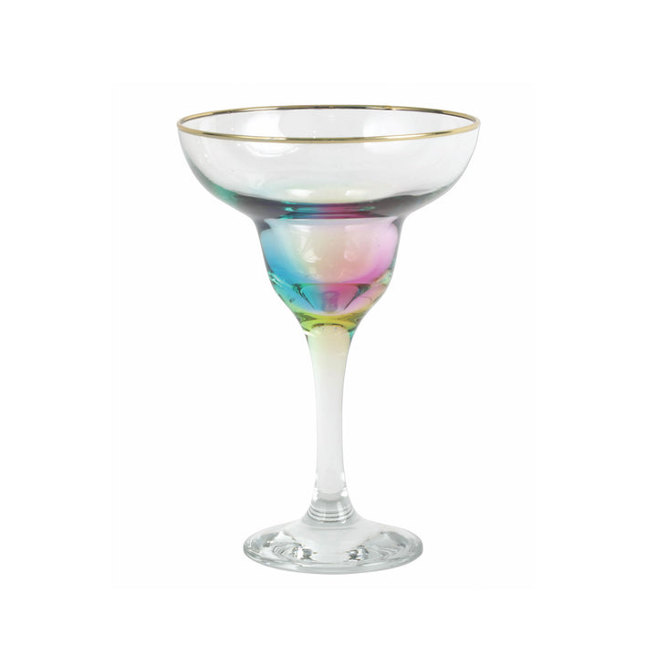 Vietri Rainbow Margarita Glass - Muli-colored - Set of 6
