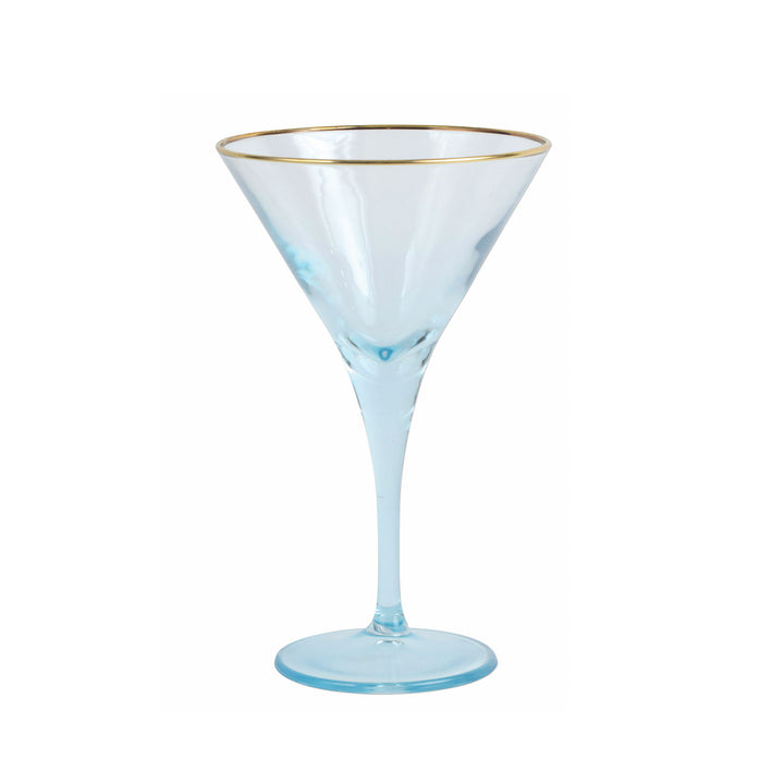 Vietri Rainbow Martini Glass - Turquoise - Set of 6