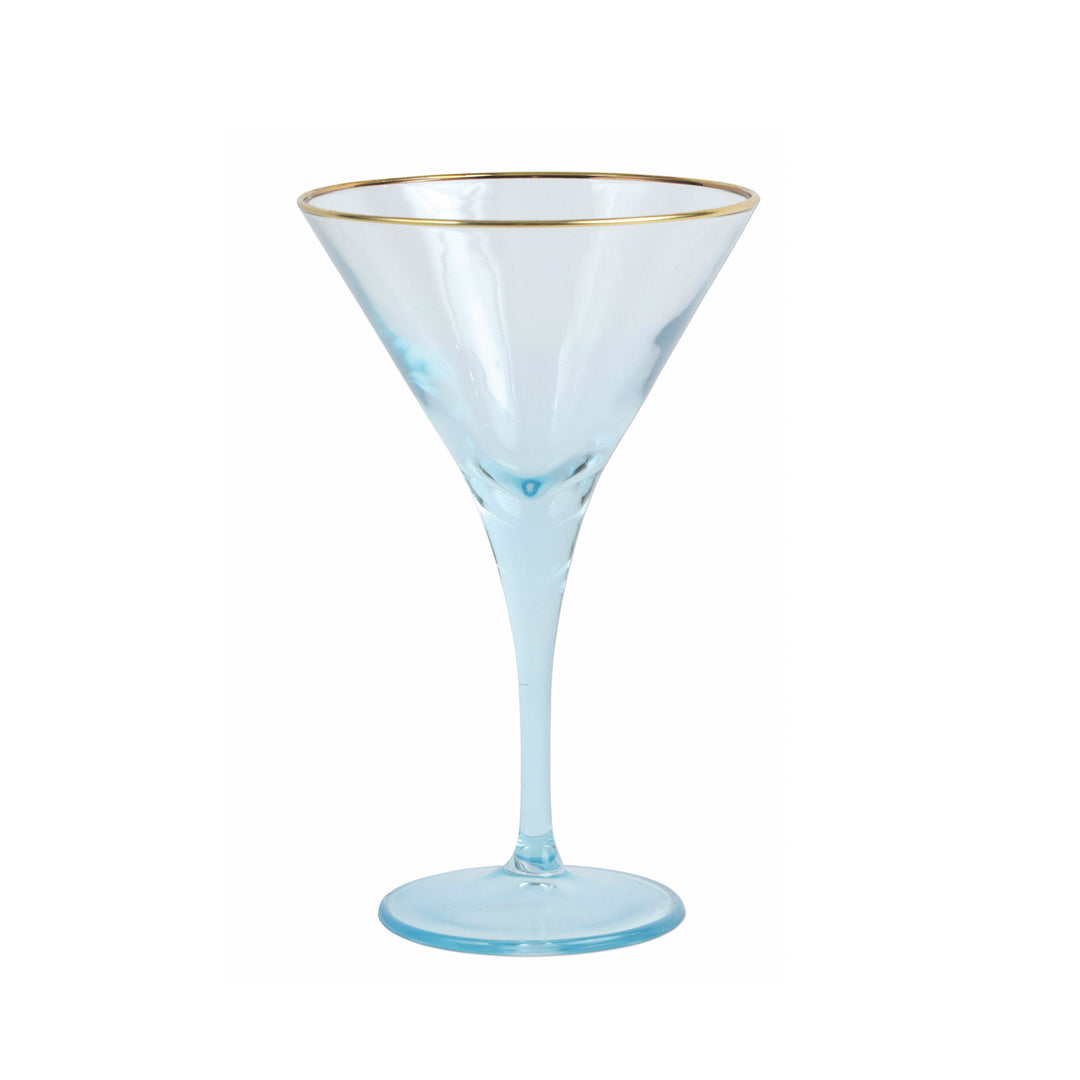 Rainbow Martini Glass - Turquoise - Set of 6