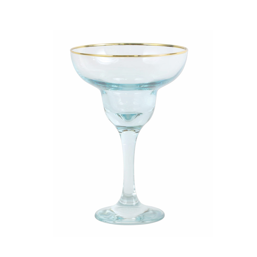 Vietri Rainbow Margarita Glass - Turquoise - Set of 6