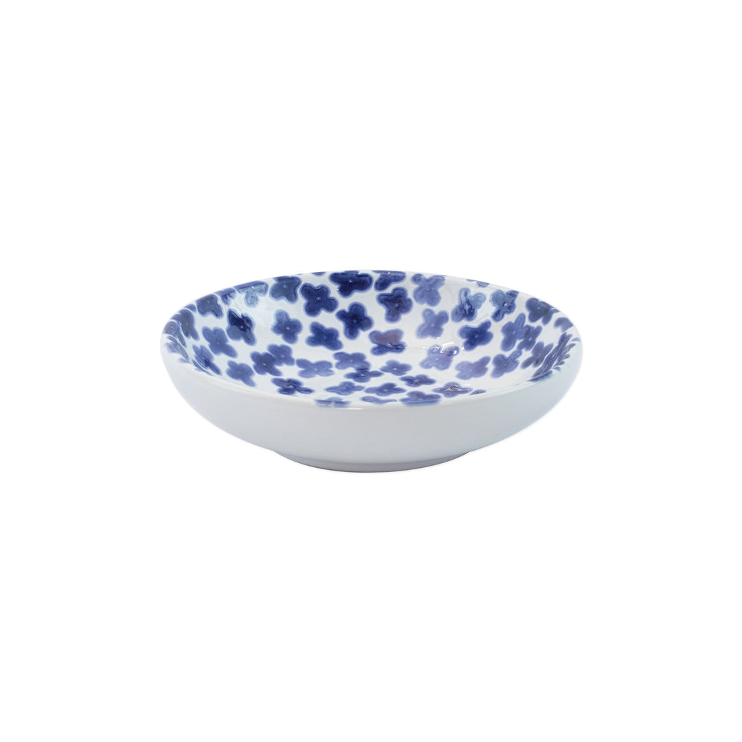 Vietri Viva Santorini Flower Condiment Bowl - Blue & White
