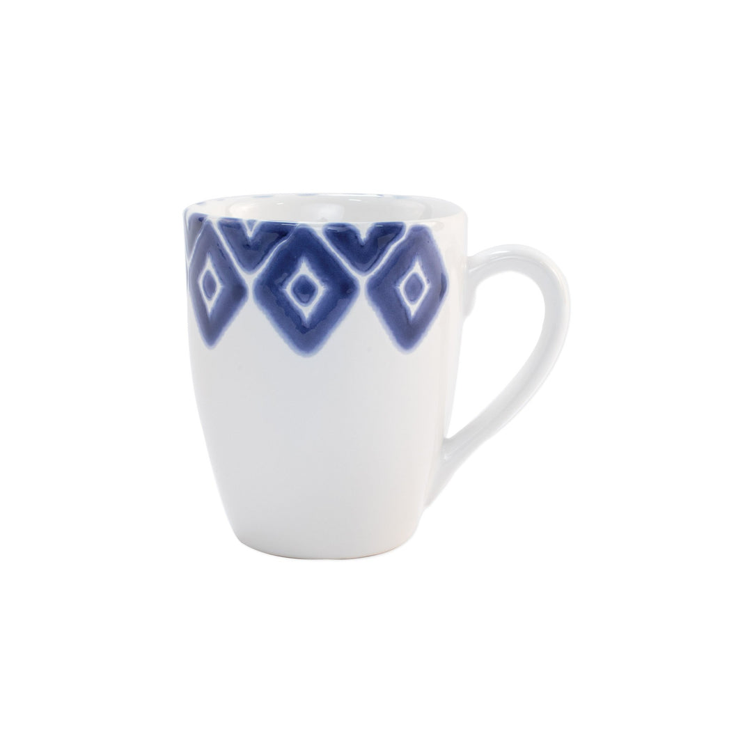 Vietri Viva Santorini Diamond Mug - Blue & White