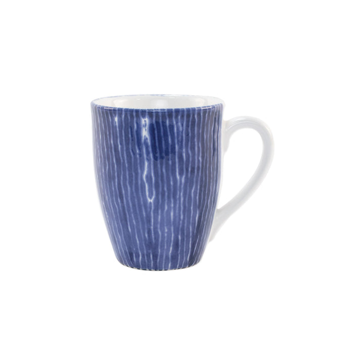 Viva Santorini Stripe Mug - Blue & White