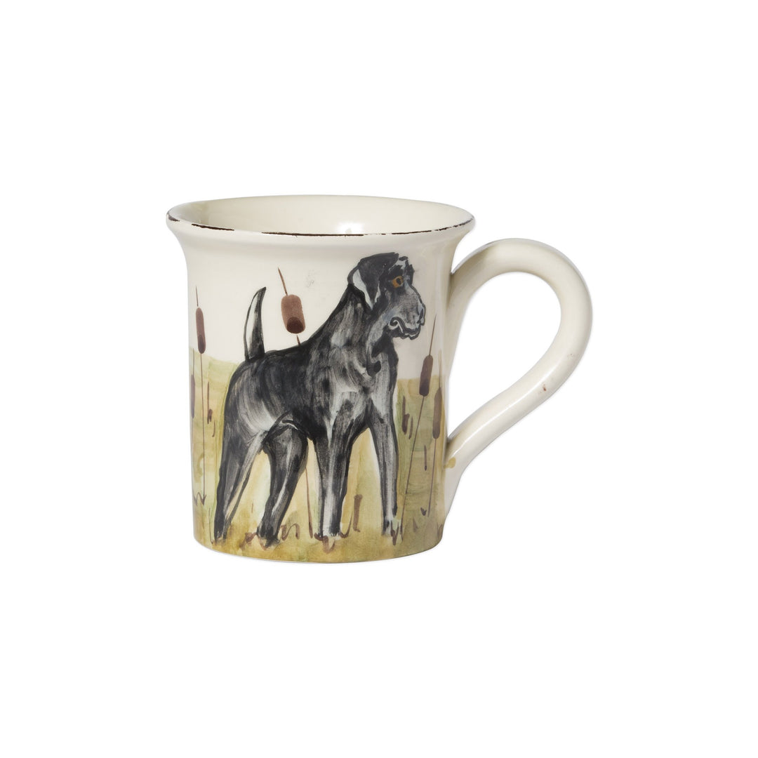 Vietri Wildlife Black Hunting Dog Mug