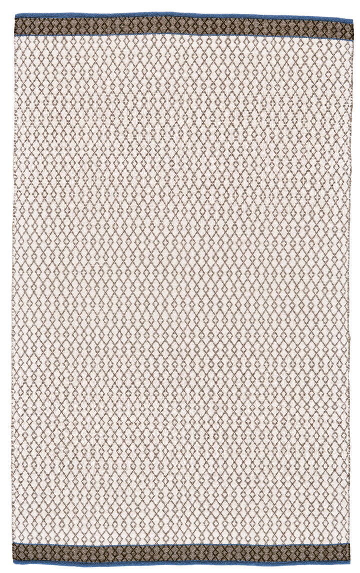 Naim Transitional Geometric in Gray/Ivory/Blue Area Rug - Available in 2 Sizes