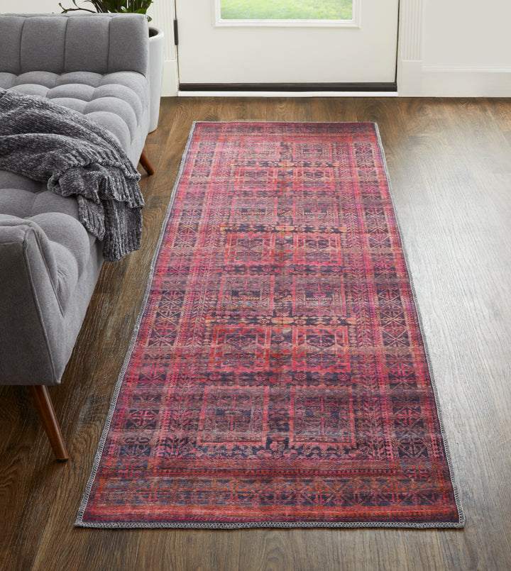 Voss Transitional Oriental in Red/Gray Runner