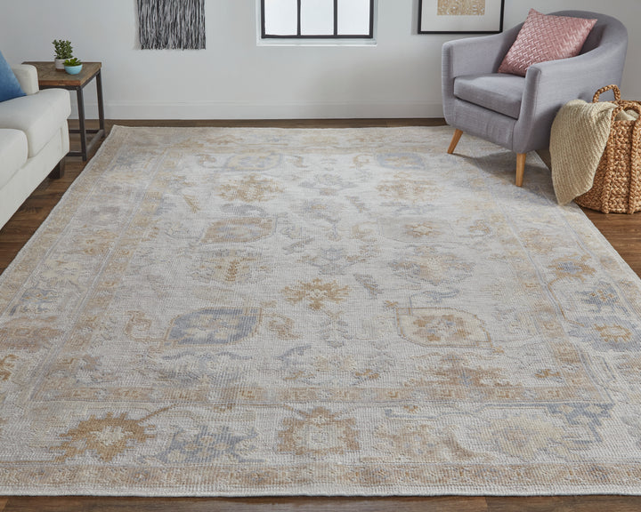 Wendover Transitional Oriental in Ivory/Tan Area Rug - Available in 5 Sizes