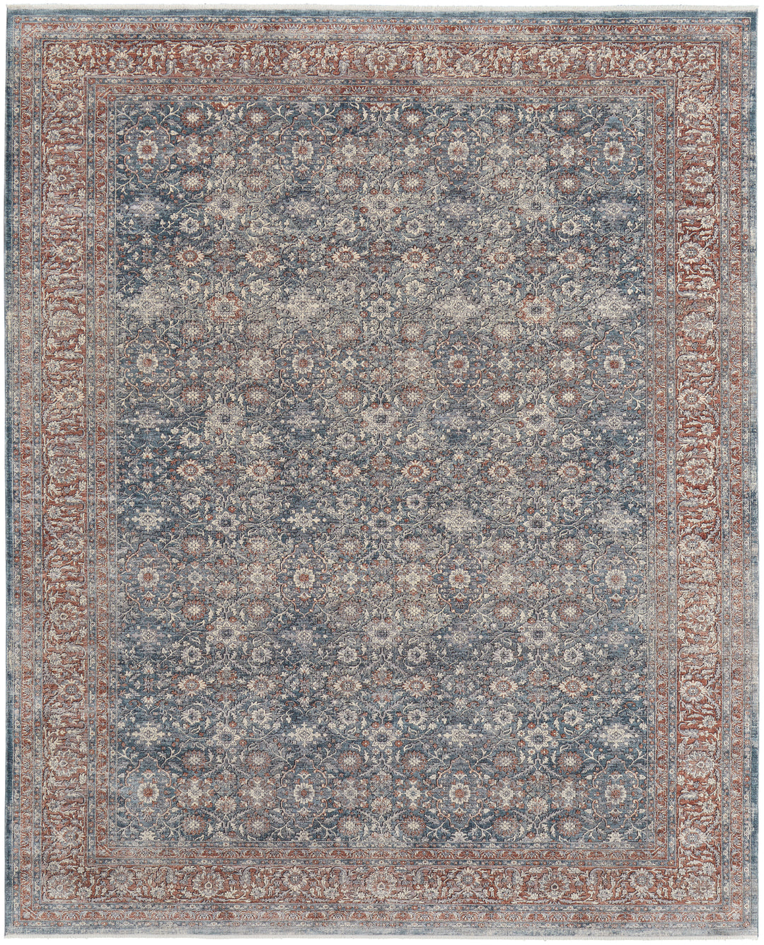 Marquette Transitional Oriental in Blue/Red Area Rug - Available in 5 Sizes