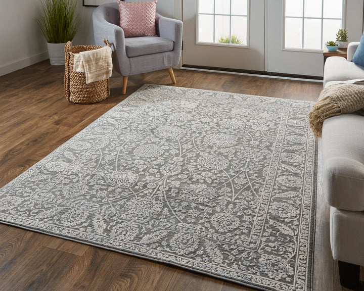 Thackery Transitional Oriental in Taupe/Ivory Area Rug - Available in 3 Sizes