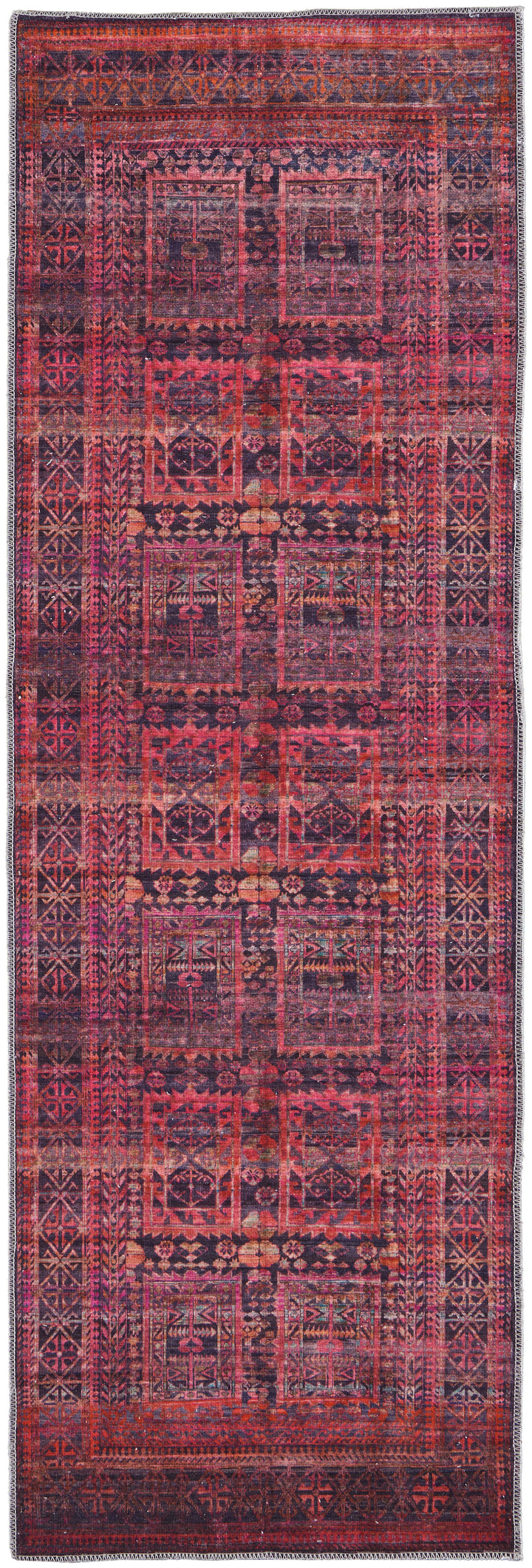 Voss Transitional Oriental in Red/Gray Runner