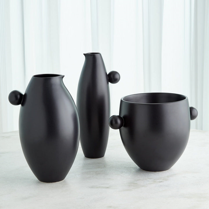 Ball Handled Pitcher - Black - Available in 2 Sizes