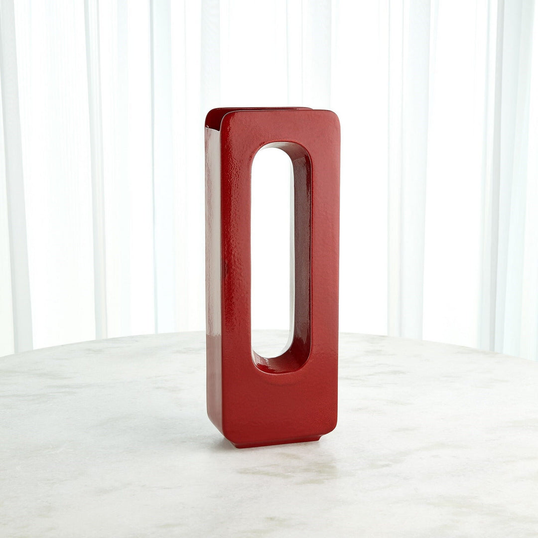 Rectangle Vase - Deep Red - Available in 3 Sizes