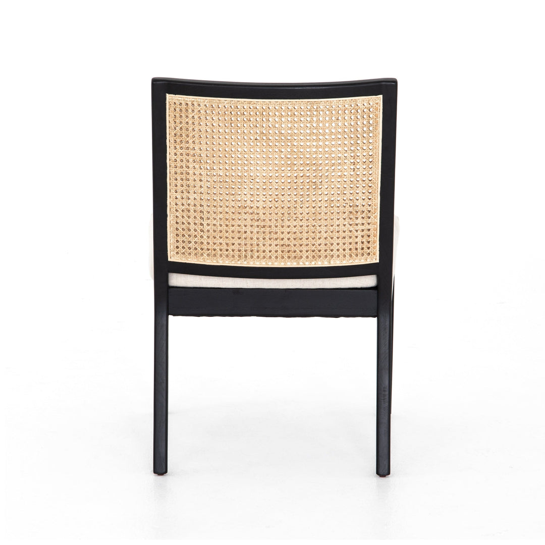 Stefania Armless Cane Dining Chair - Brushed Ebony
