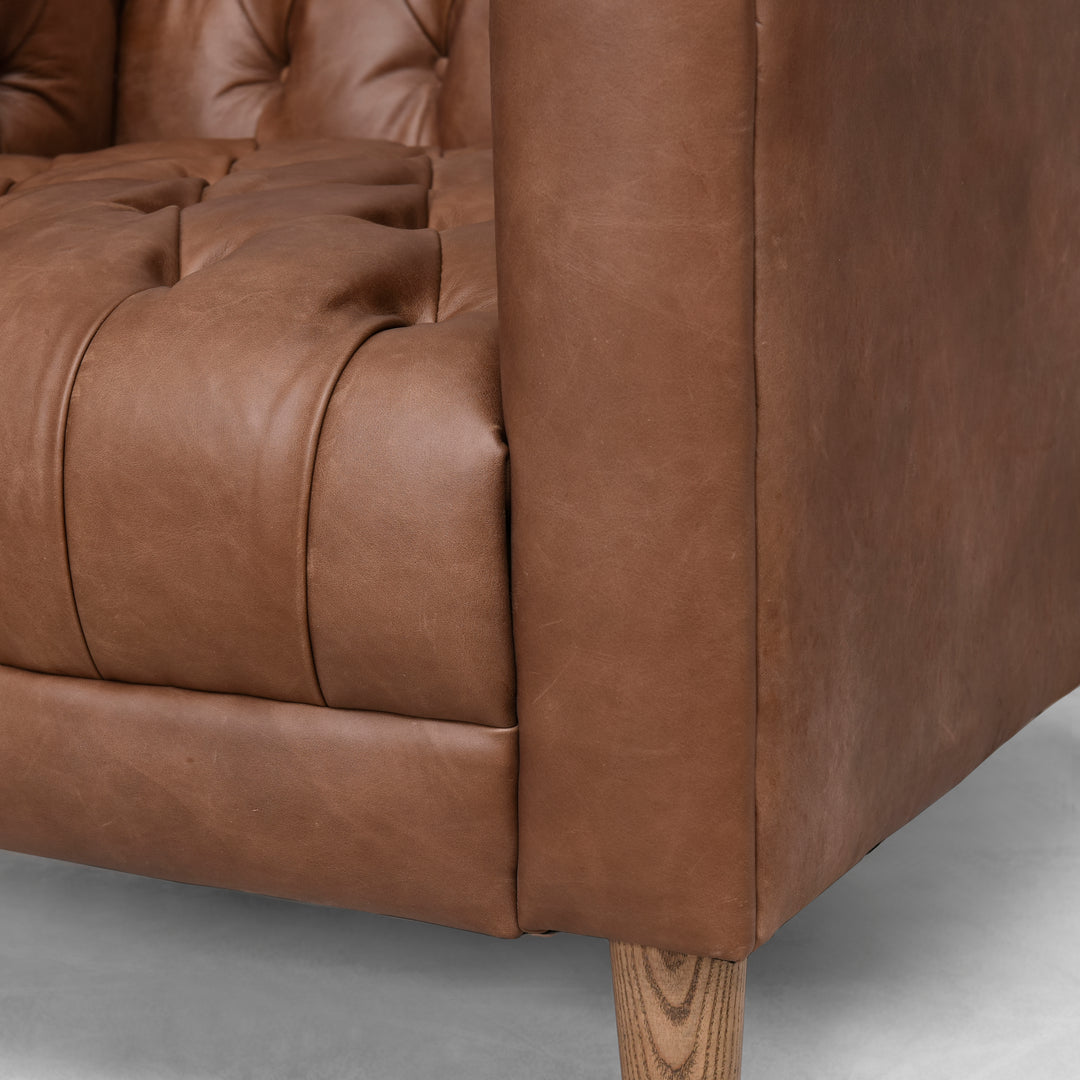 Lysander Leather Chair - Chocolate