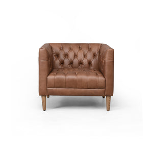 Lysander Leather Chair - Chocolate
