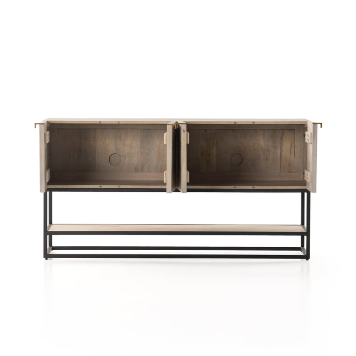 Charlie Small Media Console - Light Wash