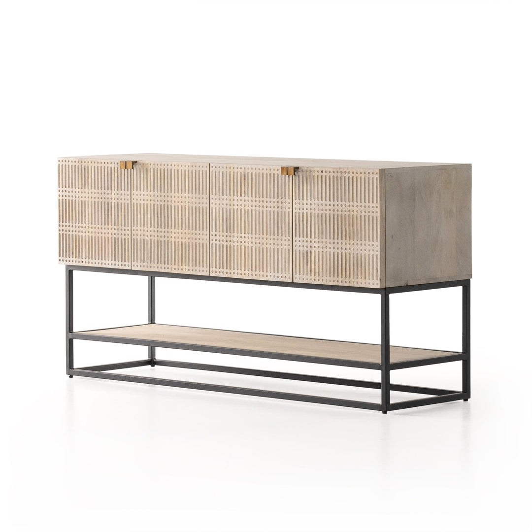 Charlie Small Media Console - Light Wash
