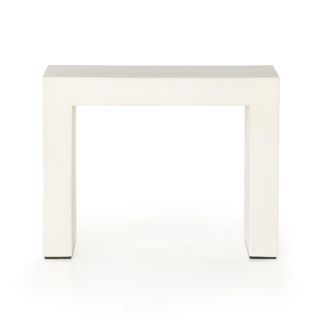 Jackson Outdoor End Table-White Concrete