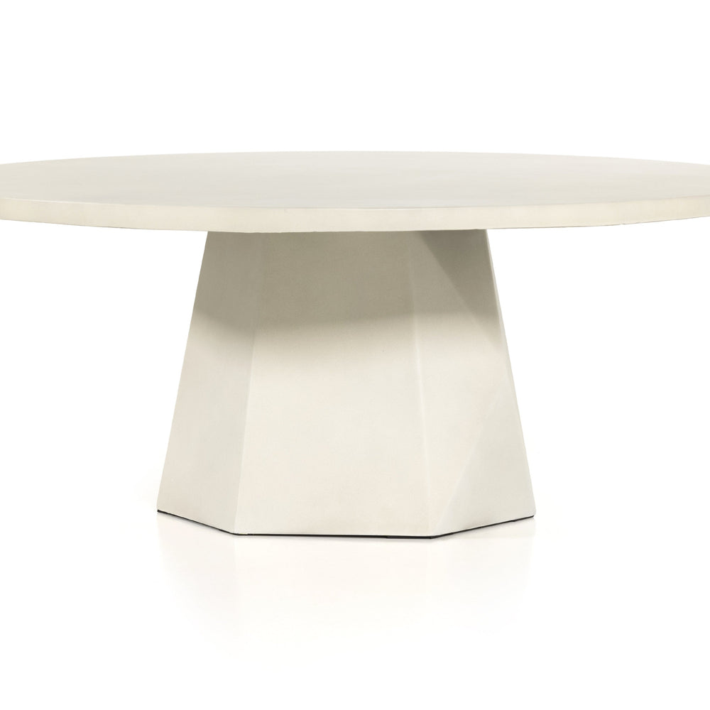 Brady Outdoor Coffee Table - White Cncrt