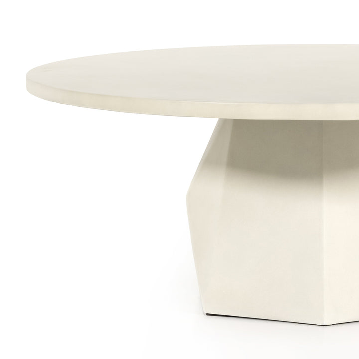 Brady Outdoor Coffee Table - White Cncrt