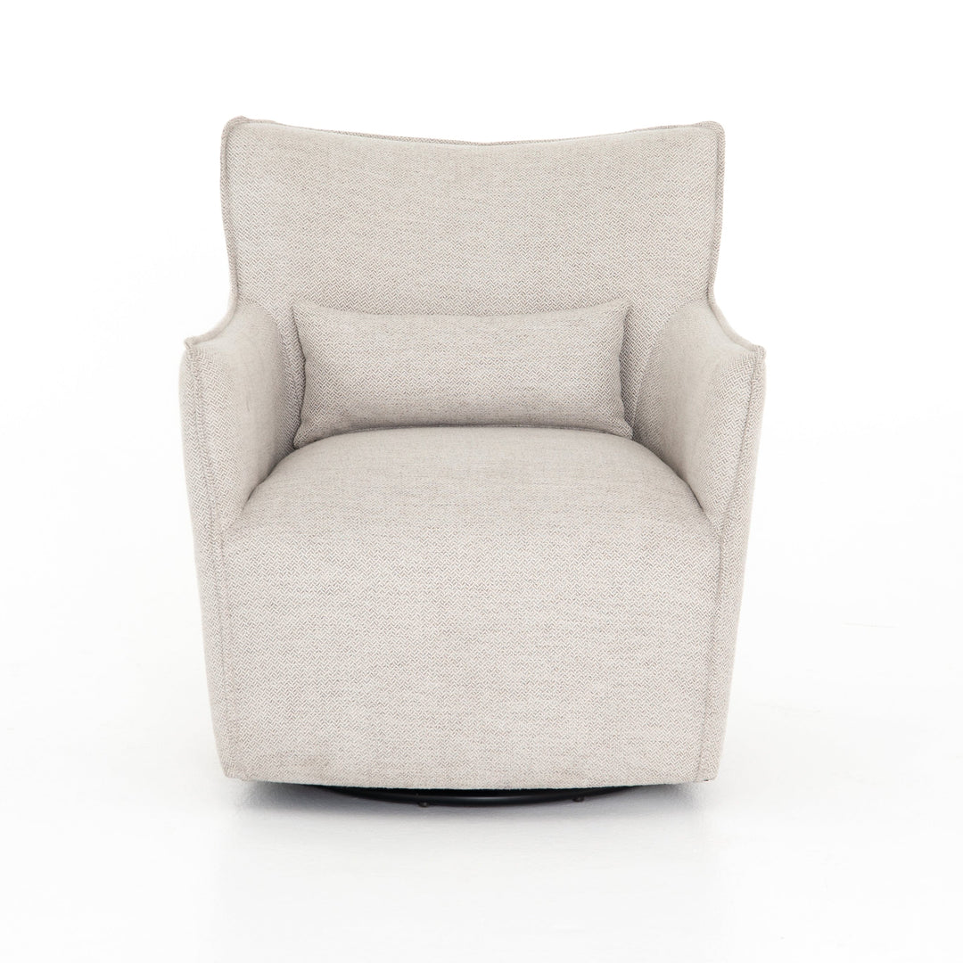 Kaif Swivel Chair - Noble Platinum