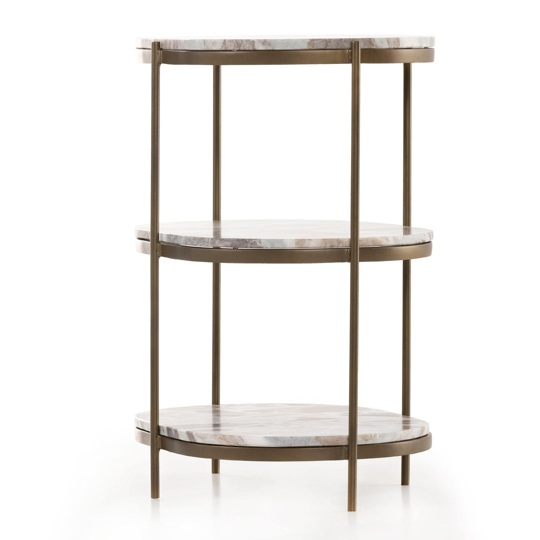 Finn Oval Nightstand - Antique Brass - Available in 2 Colors