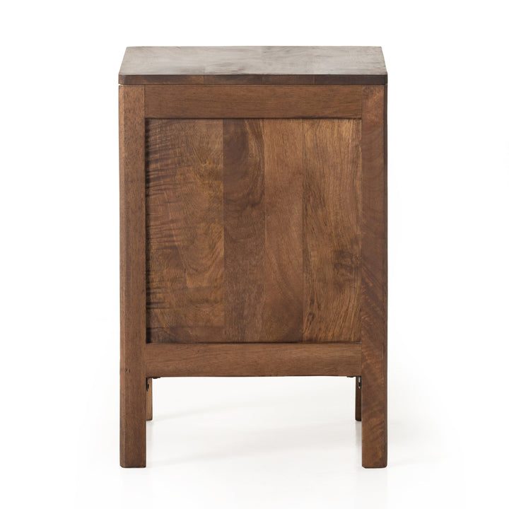 Jamie Right Facing Cane Nightstand - Brown Wash