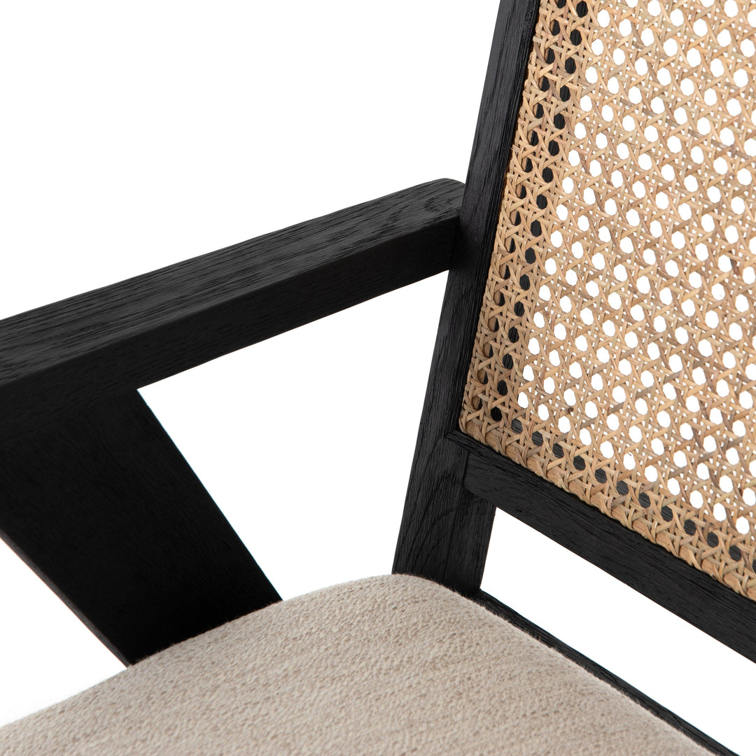 Florian Dining Chair - Black and Natural