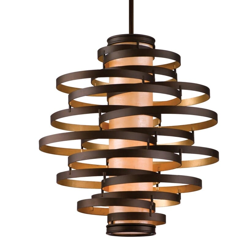 Corbett Corbett Vertigo 4 Light Pendant Large - Available in 3 Colors Bronze And Gold Leaf 113-44