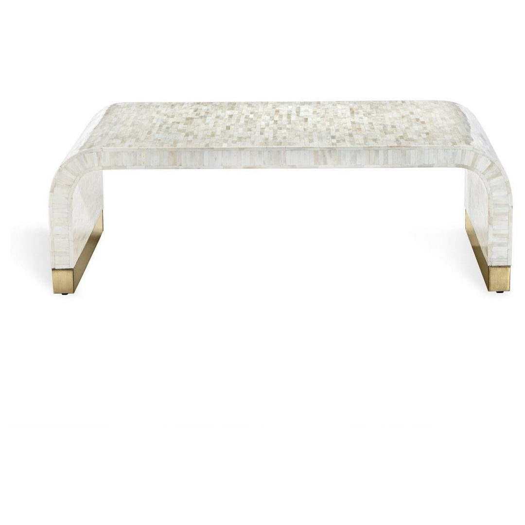 Interlude Home Interlude Home Beacon Cocktail Table - Natural Cream - Polished Brass 118126