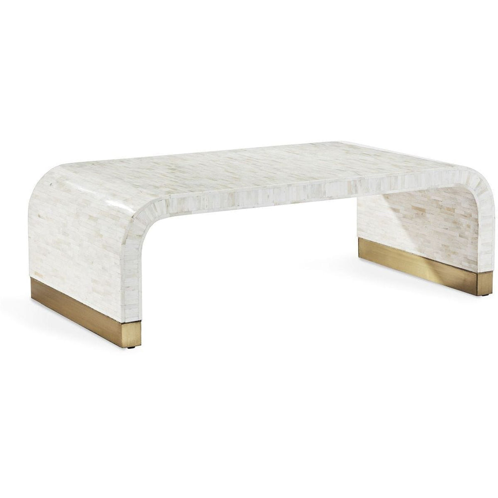 Interlude Home Interlude Home Beacon Cocktail Table - Natural Cream - Polished Brass 118126