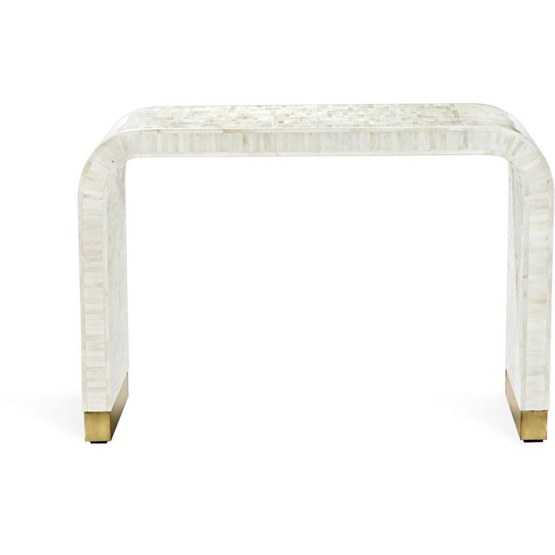 Interlude Home Interlude Home Beacon Console Table - Natural Cream - Polished Brass 139048