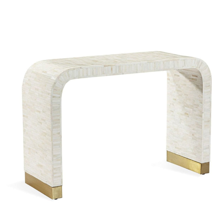 Interlude Home Interlude Home Beacon Console Table - Natural Cream - Polished Brass 139048