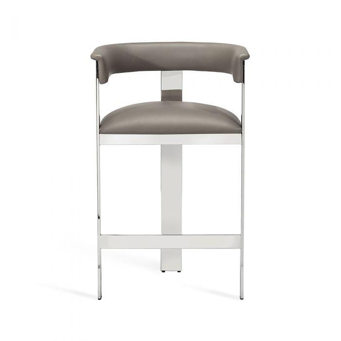 Interlude Home Interlude Home Darcy Counter Stool in Grey/ Nickel 148105