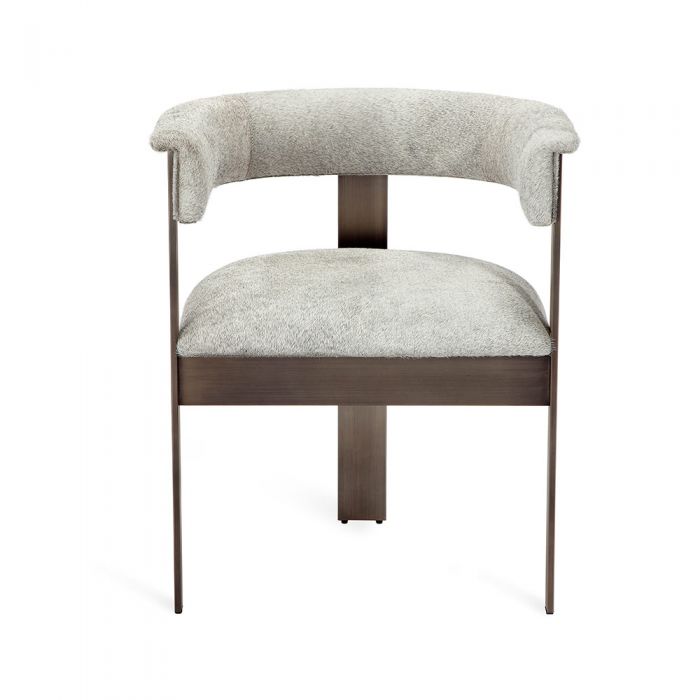 Darcy Hide Dining Chair - Bronze
