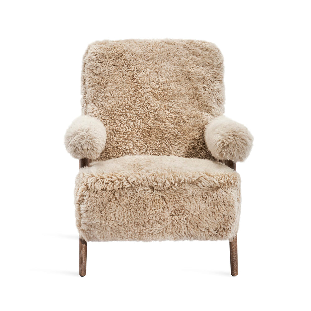 Interlude Home Barrett Lounge Chair - Autumn Brown - Morel Taupe Upholstery