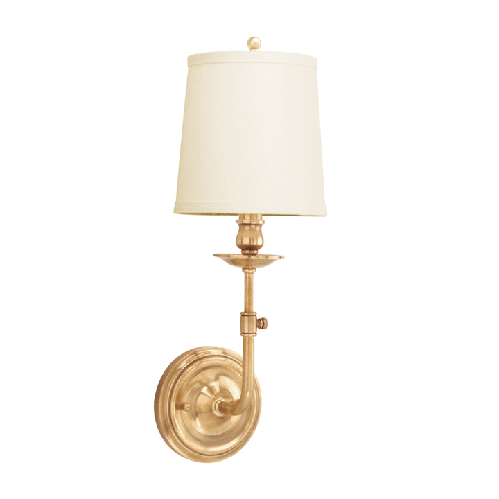 Hudson Valley Lighting Hudson Valley Lighting Logan Sconce - Aged Brass & Off White 171-AGB