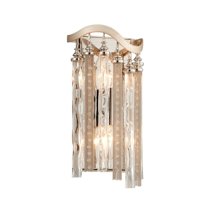 Corbett Corbett Chimera 2 Light Wall Sconce - Tranquility Silver Leaf - Available in 2 Sizes 13"h x 6.5"w 176-12