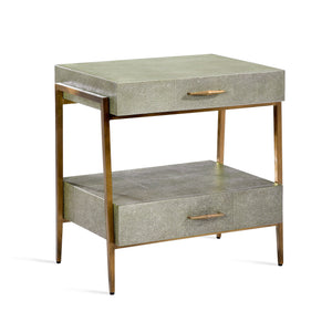 Interlude Home Morand Bedside Chest in Grey