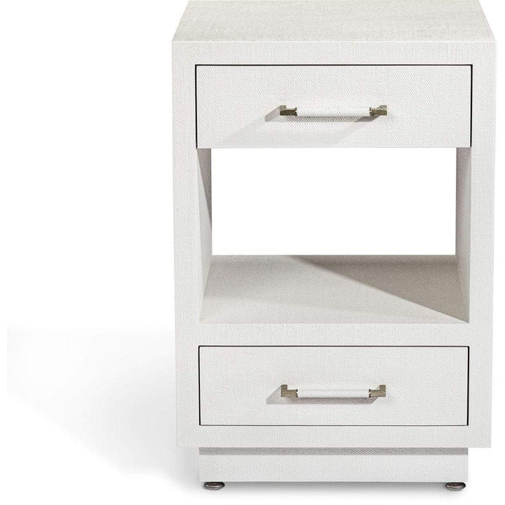 Interlude Home Interlude Home Taylor Small Bedside Chest - Natural White - Champagne Silver 188141